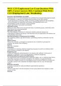 WGU C233 Employment Law Exam Questions With 100&percnt; Correct Answers 2024&period; Combined With WGU- C233 Employment Law&colon; Vocabulary&period;  