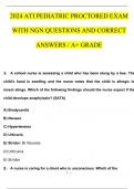 2024 ATI PEDIATRIC PROCTORED EXAM WITH NGN QUESTIONS AND VERIFIED ANSWERS / A+ GRADE