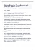 Marine Electrical Exam Questions & Answers 100&percnt; Correct