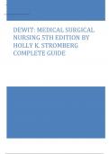 DEWIT: MEDICAL SURGICAL  NURSING 5TH EDITION BY  HOLLY K. STROMBERG  COMPLETE GUIDE