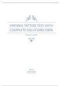 VIRGINIA TATTOO TEST WITH COMPLETE SOLUTIONS 100%