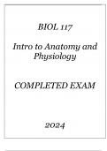 BIO 117 INTRO TO ANATOMY & PHYSIOLOGY COMPLETED EXAM Q & A 2024 HONDROS