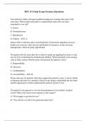 BSN 111 Final Exam Practice Questions
