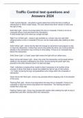 Traffic Control test questions and Answers 2024