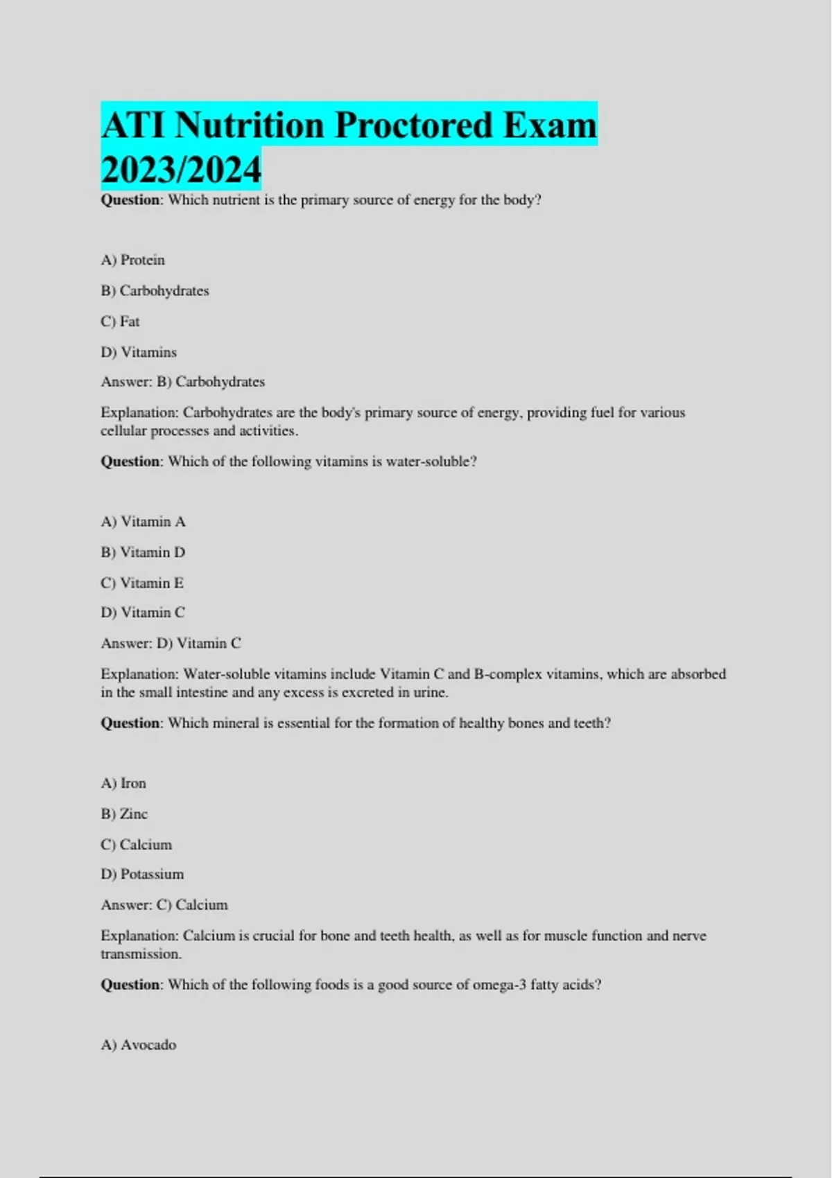 How To Study For Ati Nutrition Proctored Exam How To Study For Ati Nutrition Proctored Exam