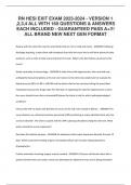 RN HESI EXIT EXAM 2023-2024 - VERSION 1 &comma;2&comma;3&comma;4 ALL WITH 160 QUESTIONS & ANSWERS EACH INCLUDED - GUARANTEED PASS A&plus;&excl;&excl;&excl; ALL BRAND NEW NEXT GEN FORMAT