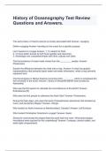 History of Oceanography Test Review Questions and Answers