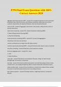 P370 Final Exam Questions with 100&percnt; Correct Answers 2024