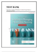TEST BANK  Yoder-Wise’s Leading and Managing in Canadian Nursing/Chapters 1-32/Waddell and Walton  2nd Canadian Edition/Complete Guide