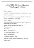 LSUA NURS 1013 Exam 2 Questions With Complete Solutions