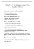 BIO 253 - Ch 10-11 Quiz Questions With Complete Solutions