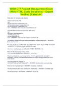 WGU C77 Project Management Exam &lpar;With HTML Code Solutions&rpar; &ndash; Expert Verified &lpar;Rated A&plus;&rpar;