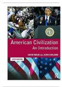 Test Bank For American Civilization An Introduction, 6th Edition By David Mauk