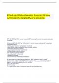   EPA Lead Risk Assessor Assured Grade A+/correctly detailed/More accurate.