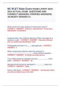 NC BLET State Exam EXAM LATEST 2023- 2024 ACTUAL EXAM  QUESTIONS AND  CORRECT ANSWERS &lpar;VERIFIED ANSWERS&rpar;  &vert;ALREADY GRADED A&plus; 