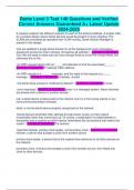 Dante Level 3 Test 140 Questions and Verified Correct Answers Guaranteed A&plus; Latest Update 2024-2025