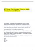   EPA Lead Risk Assessor Assured Grade A+/accurate and detailed.