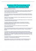 Prophecy RN Pharmacology A 35 questions with solutions 2024