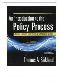 Test Bank For An Introduction to the Policy Process, 3rd Edition By Thomas Birkland
