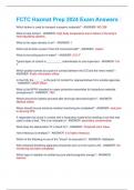FCTC Hazmat Prep 2024 Exam Answers