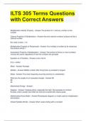 ILTS 305 Terms Questions with Correct Answers