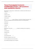 Texas Promulgated Contracts-CHAMPIONS STUDY &vert; 108 questions AND ANSWERS 2024&sol;25