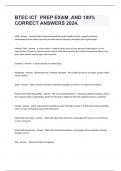 BTEC ICT  PREP EXAM  AND 100&percnt; CORRECT ANSWERS 2024&period;