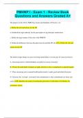 PMHNP I - Exam 1 - Review Book Questions and Answers Graded A+