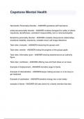 Capstone Mental Health questions with complete solution 