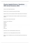 Physics Applied Science  Questions With Solved Solutions 2024&period;