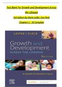 TEST BANK For Growth and Development Across the Lifespan, 3rd Edition By Gloria Leifer; Eve Fleck, Verified Chapters 1 - 16, Complete Newest Version