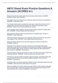 ABYC Diesel Exam Practice Questions & Answers &lpar;SCORED A&plus;&rpar;