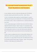 Rn concept based assessment level 1 Exam Questions and Answers