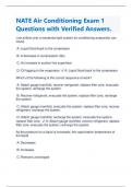 NATE Air Conditioning Exam 1 Questions with Verified Answers | Latest 2024/2025