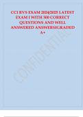 CCI RVS EXAM 2024 LATEST EXAM WITH 300 CORRECT QUESTIONS AND WELL ANSWERED