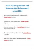 CADC Exam Questions and Answers (Verified Answers) Latest 2024