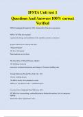 IFSTA Unit test 1 Questions And Answers 100% correct Verified