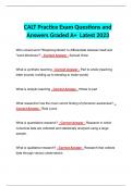 CALT Practice Exam Questions and Answers Graded A+  Latest 2023