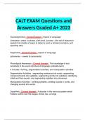 CALT EXAM Questions and Answers Graded A+ 2023