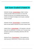 Calt Exam Graded & Rated A+ Latest 2024 