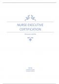 Nurse Executive Certification