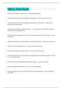 USLA Final Exam Questions and answers latest update 