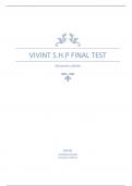Vivint S.H.P Final Test