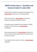 CBSPD Practice Exam 2 | Questions and Answers Graded A+ Latest 2024