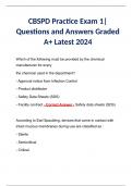 CBSPD Practice Exam 1| Questions and Answers Graded A+ Latest 2024