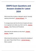 CBSPD Exam Questions and Answers Graded A+ Latest 2024