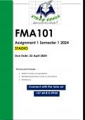 FMA101 FIM262 (STADIO) Assignment 1 (QUALITY ANSWERS) Semester 1 2024 - DUE 22 April 2024