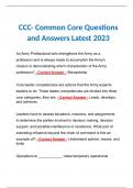 CCC- Common Core Questions and Answers Latest 2024