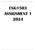 Eng1503 Assignment 1 Semester 1 2024 ( Complete QUALITY ANSWERS) DISTINCTION GUARANTEED 