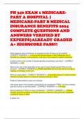 PH 340 EXAM 1 MEDICARE-PART A HOSPITAL - MEDICARE-PART B MEDICAL INSURANCE BENEFITS 2024 COMPLETE QUESTIONS AND ANSWERS VERIFIED BY EXPERTS-ALREADY GRADED A&plus; HIGHSCORE PASS&excl;&excl;&excl; 